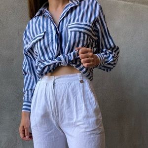 SOLD🔅80s Vintage Striped Blouse